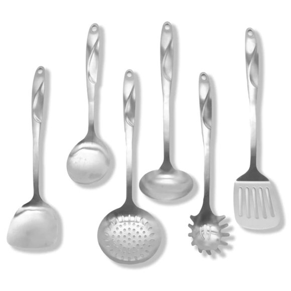 7-Piece Matte Kitchen Utensil Set - SILVER - Picture 2 of 4